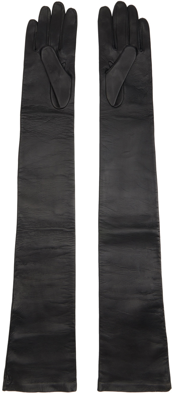 Maison Margiela Black Nappa Long Gloves