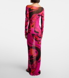 Pucci Orchidee tulle maxi dress