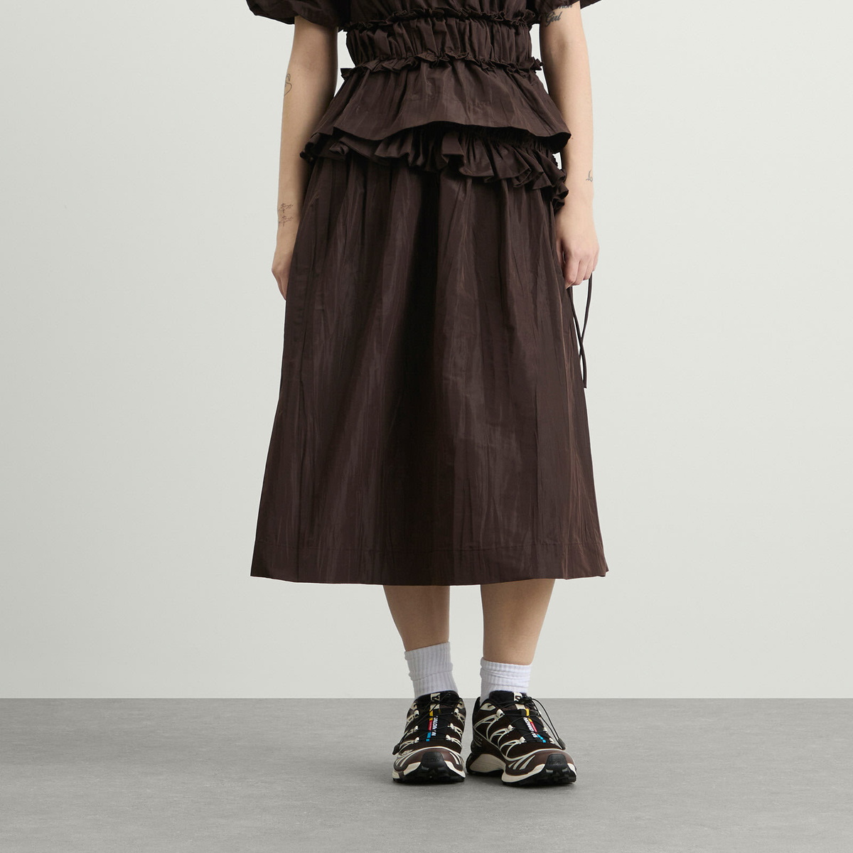 Damson Madder Women's Flavia Midi Skirt Presented By END. in Choc