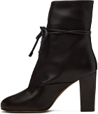 LEMAIRE Brown Round Toe Laced Boots