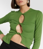 Christopher Esber Open Twist ribbed-knit top