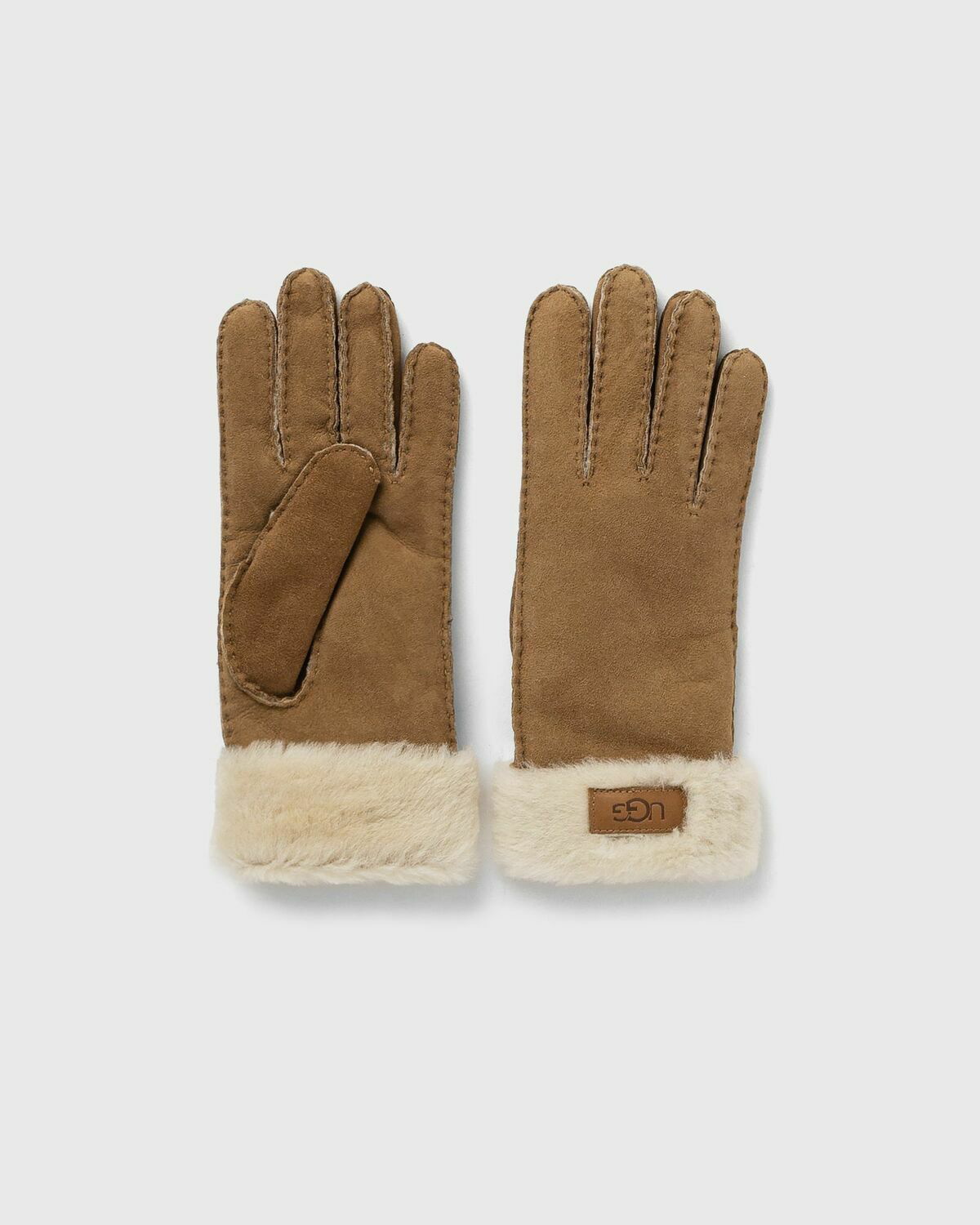 UGG TURN CUFF GLOVE Brown Womens Glofe Ugg