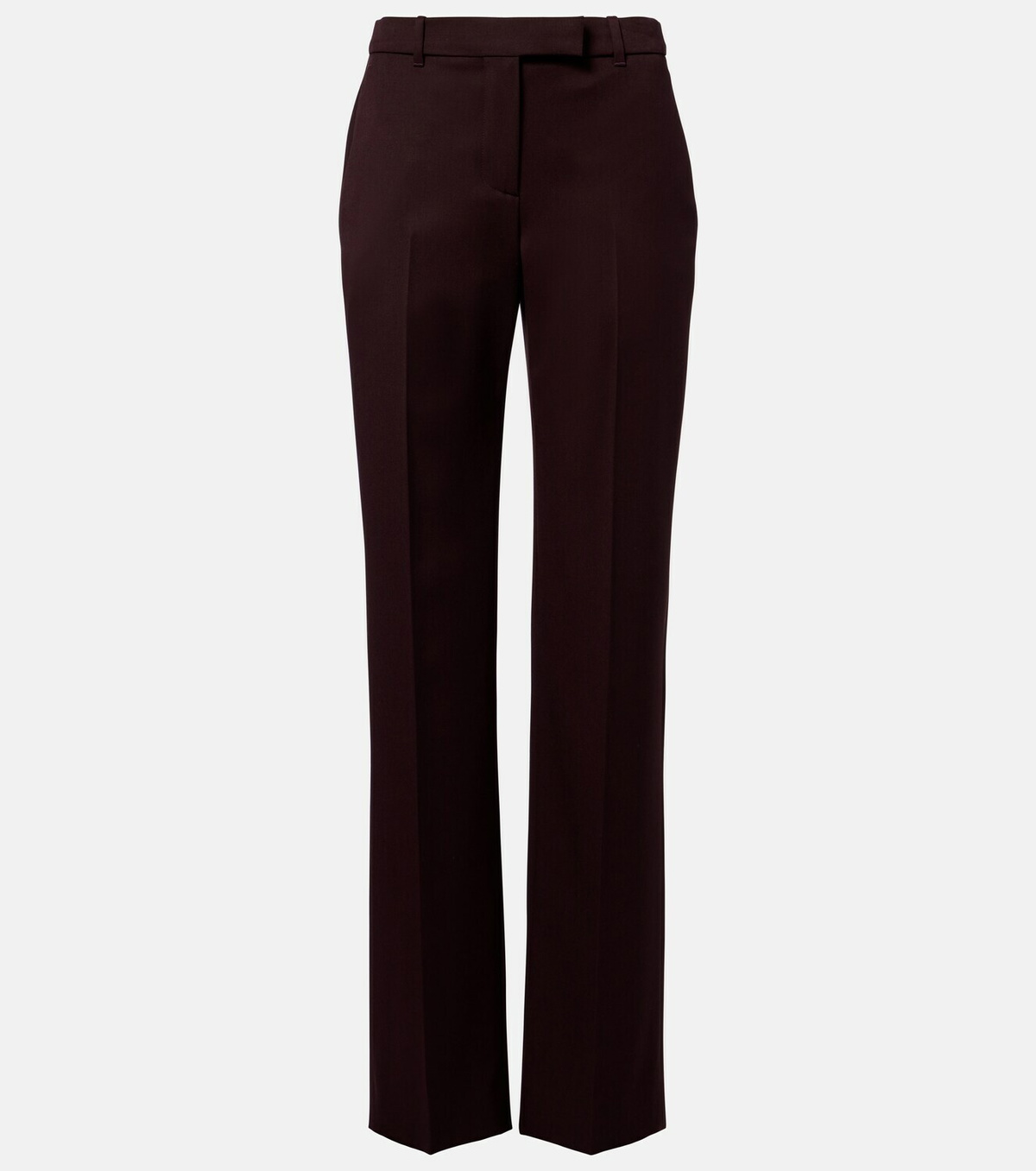 McQueen Wool grain de poudre straight pants