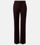 McQueen Wool grain de poudre straight pants