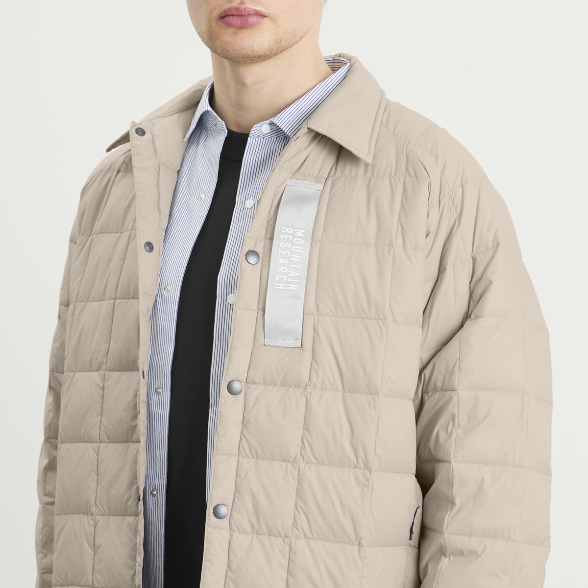 Taion Men's x Mountain Research Down Coach Jacket in Grey