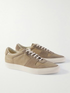 Common Projects - Bball Suede-Trimmed Leather Sneakers - Brown