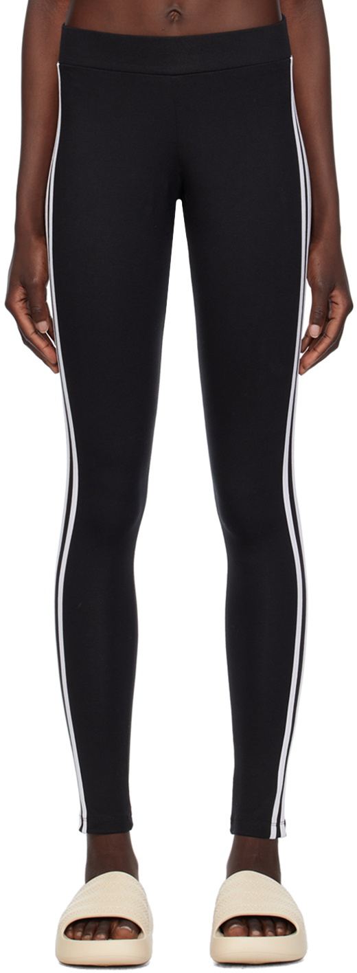 adidas Originals Black Mesh Adicolor 3-Stripe Leggings adidas Originals