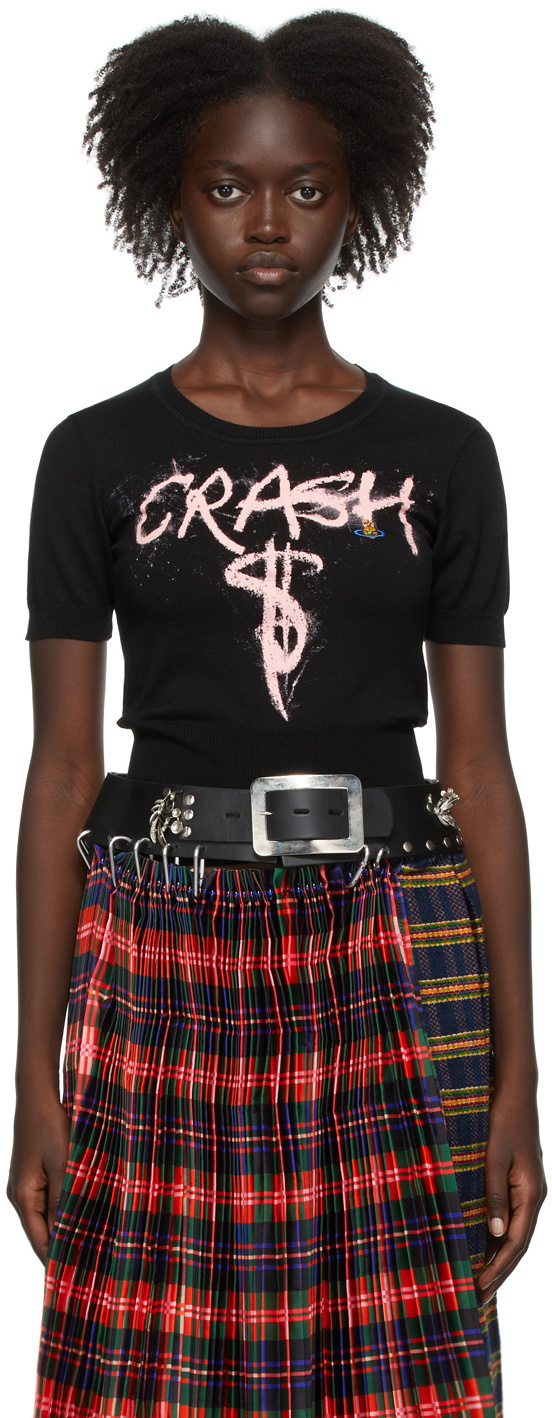 Vivienne Westwood Black 'Crash' Logo T-Shirt