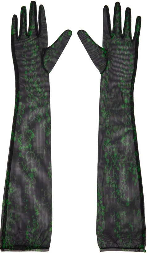 Photo: SHUTING QIU Black Floral Gloves