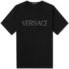 Versace Men's Croc Logo T-Shirt in Black