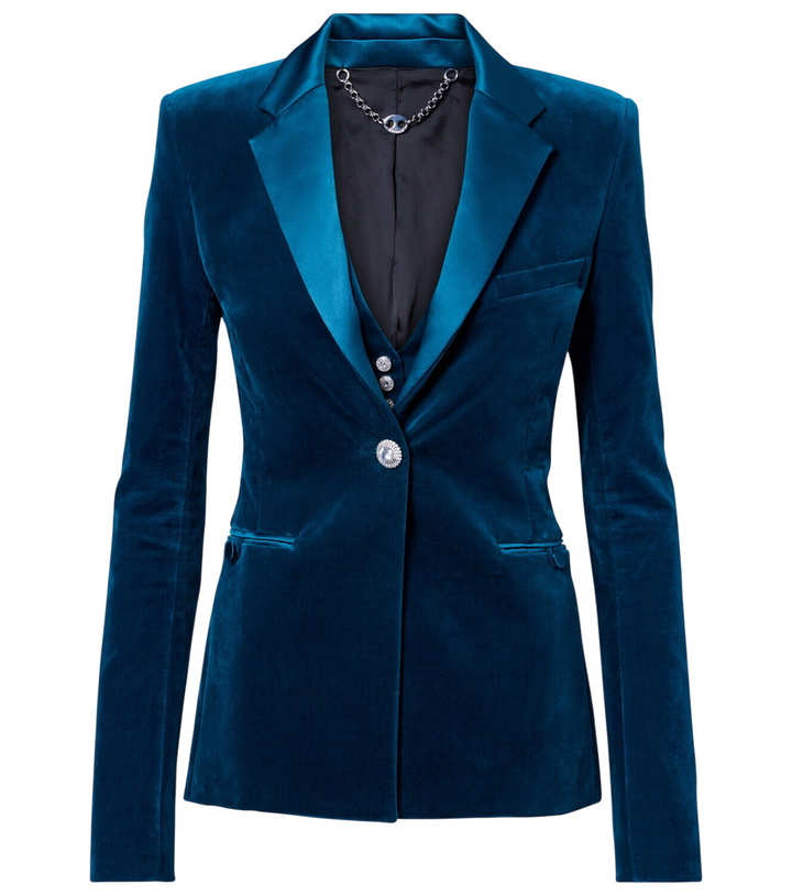 Photo: Rabanne Cotton-blend velvet and satin blazer