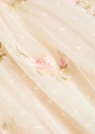 Needle & Thread Mayflower Ditsy Floral-embroidered Tulle Gown Cream
