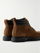 Yuketen - Salvia Padded Leather-Trimmed Suede Boots - Brown