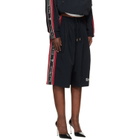 WILLY CHAVARRIA Black 'Casa De Chavarria' Orale Track Shorts