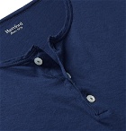 Hartford - Cotton-Jersey Henley T-Shirt - Men - Navy