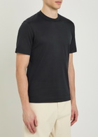 Zegna Cotton and Silk-blend T-shirt Black