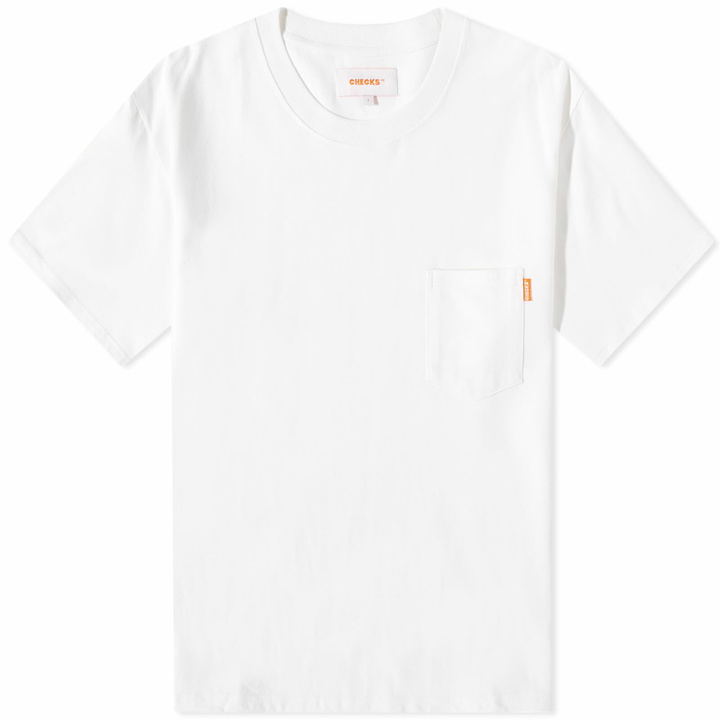 Photo: Checks Downtown Men's Pigment Dyed Pocket T-Shirt in White