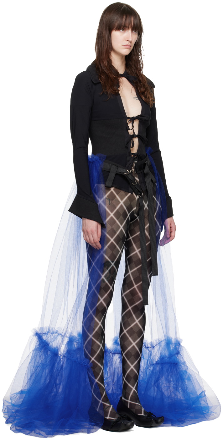 Paula Canovas Del Vas Blue Tutu Maxi Skirt