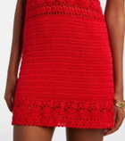 Anna Kosturova Filigree crochet cotton minidress