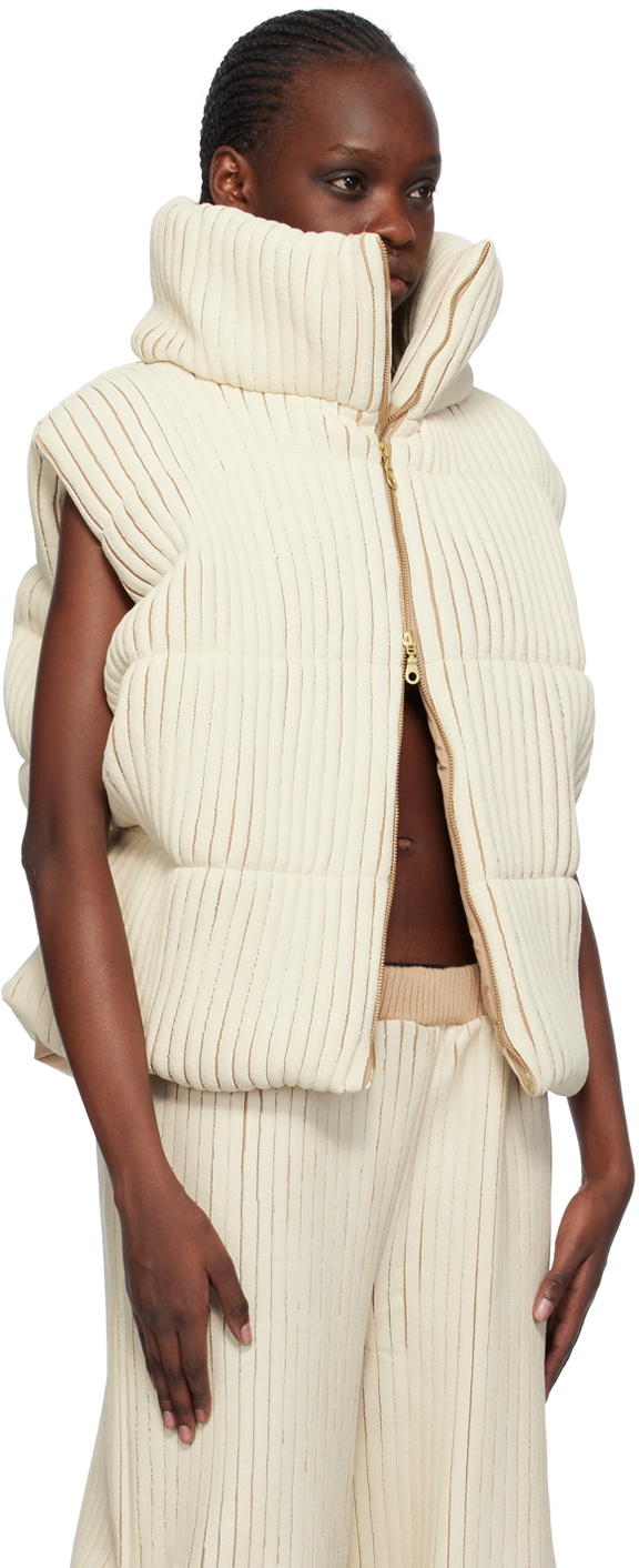 Stanley Raffington SSENSE Exclusive Off-White & Beige Vest