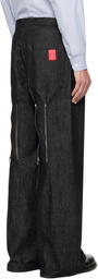FUMITO GANRYU Black Reverse 5P Jeans