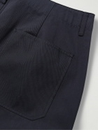 FRAME - Straight-Leg Cotton-Twill Trousers - Blue