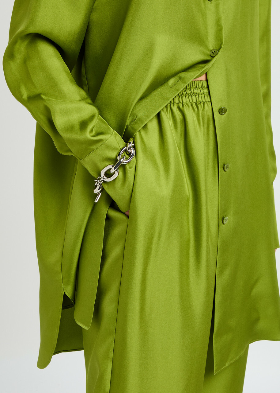 green emerald velvet dress Catherine REGEHR: V Back Alice Van der Rohe Dress main image 1