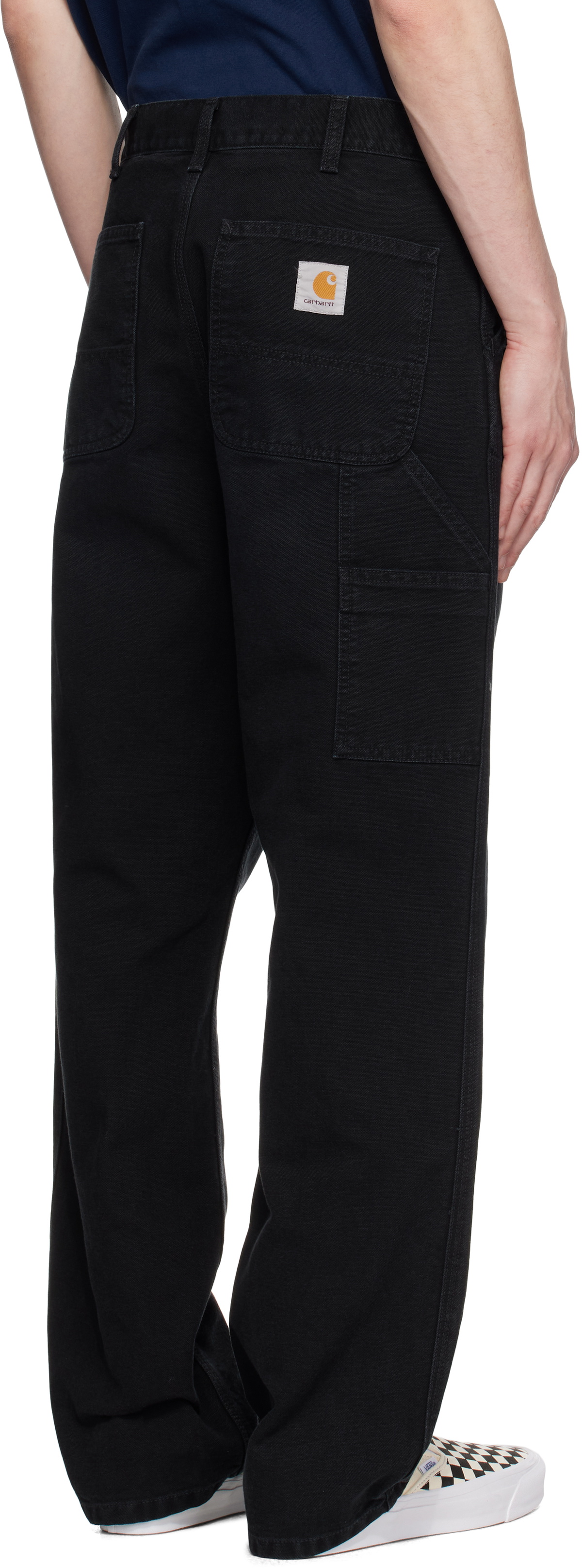 Carhartt Work In Progress Black Single Knee Trousers