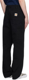Carhartt Work In Progress Black Single Knee Trousers