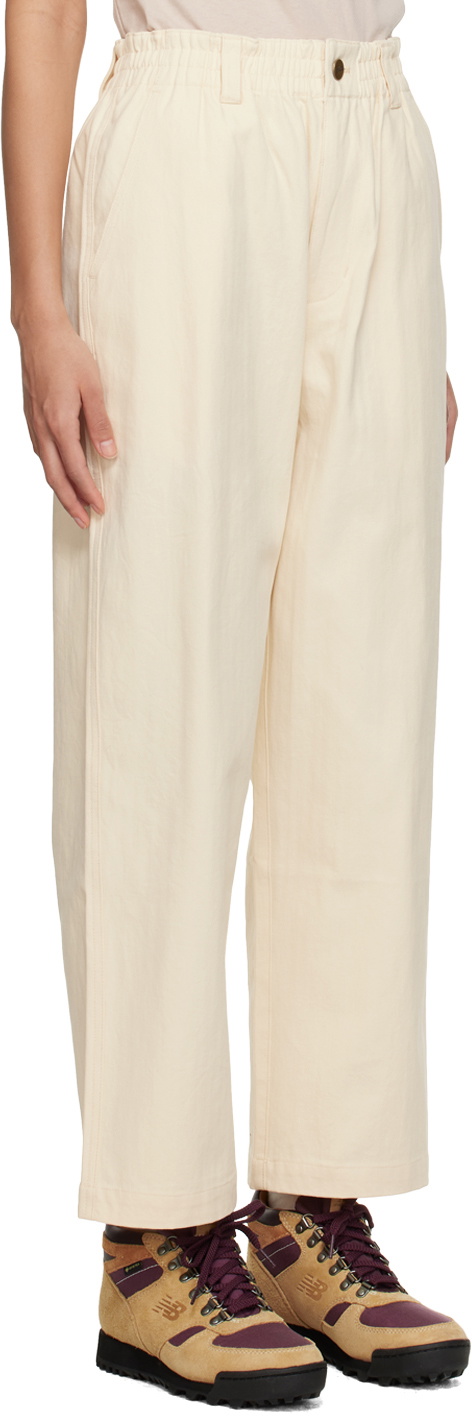 Butter Goods Off-White Wide-Leg Trousers