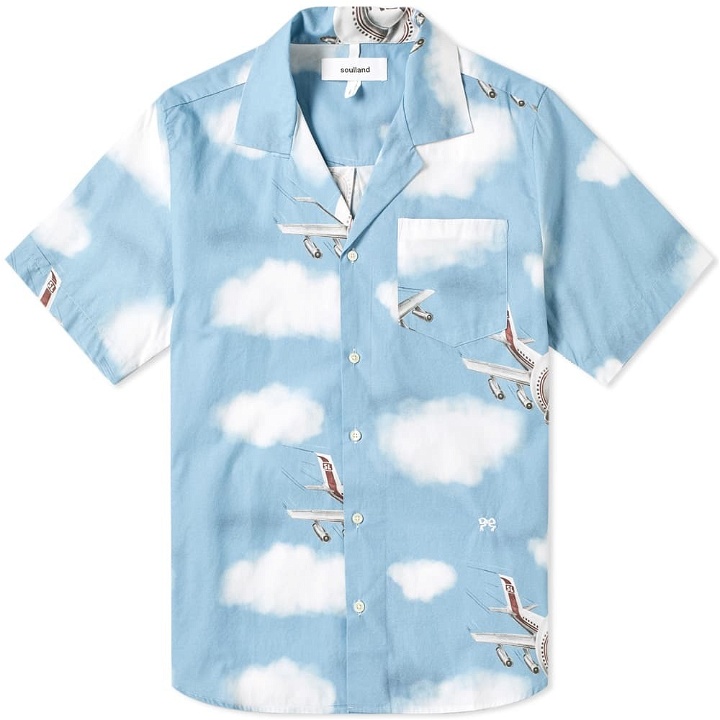 Photo: Soulland Short Sleeve Airplane Print Vacation Shirt