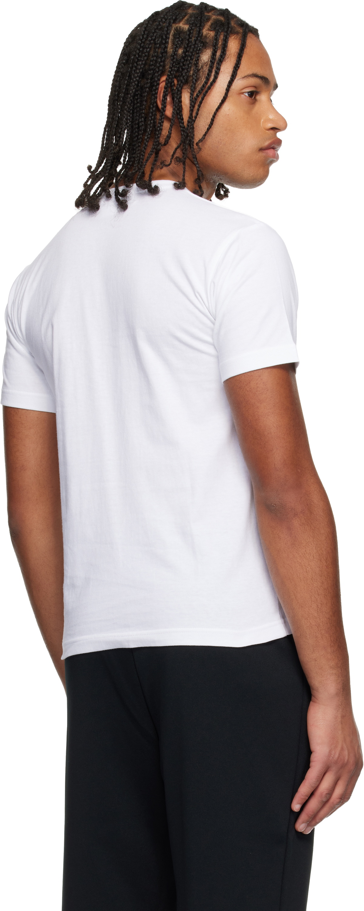 Black Comme des Garçons White Nike Edition Printed T-shirt