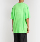 Vetements - Oversized Printed Cotton-Jersey T-Shirt - Green