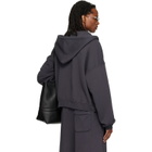 LU'U DAN Gray Washed Zip Hoodie
