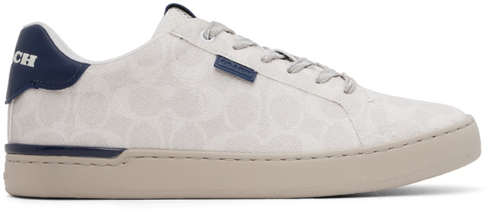 Photo: Coach 1941 White & Navy Lowline Sneakers