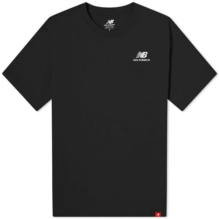 Photo: New Balance Men's Essentials Embroidered T-Shirt in Black