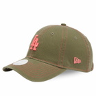 New Era LA Dodgers Contrast Stitch 9Twenty Cap in Olive 