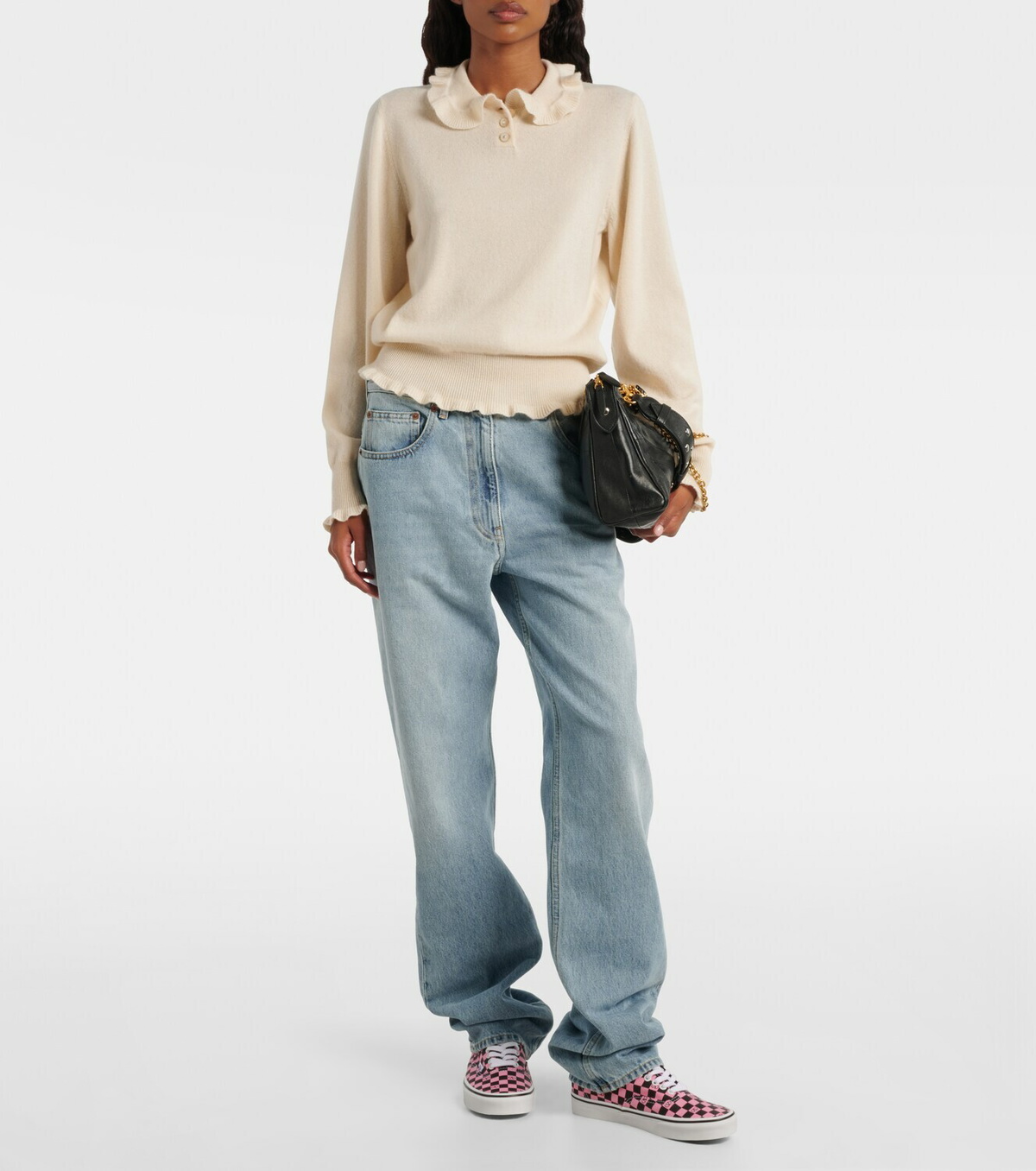 Valentino Garavani and Vans VLogo checked sneakers