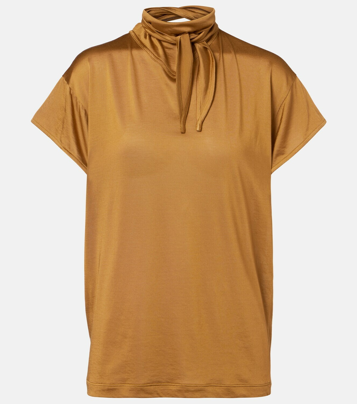 Lemaire Scarf-detail jersey top