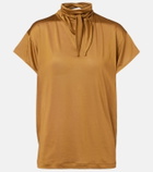 Lemaire Scarf-detail jersey top