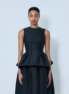 Cecilie Bahnsen CBdaimi Stria Matelassé Peplum Top
