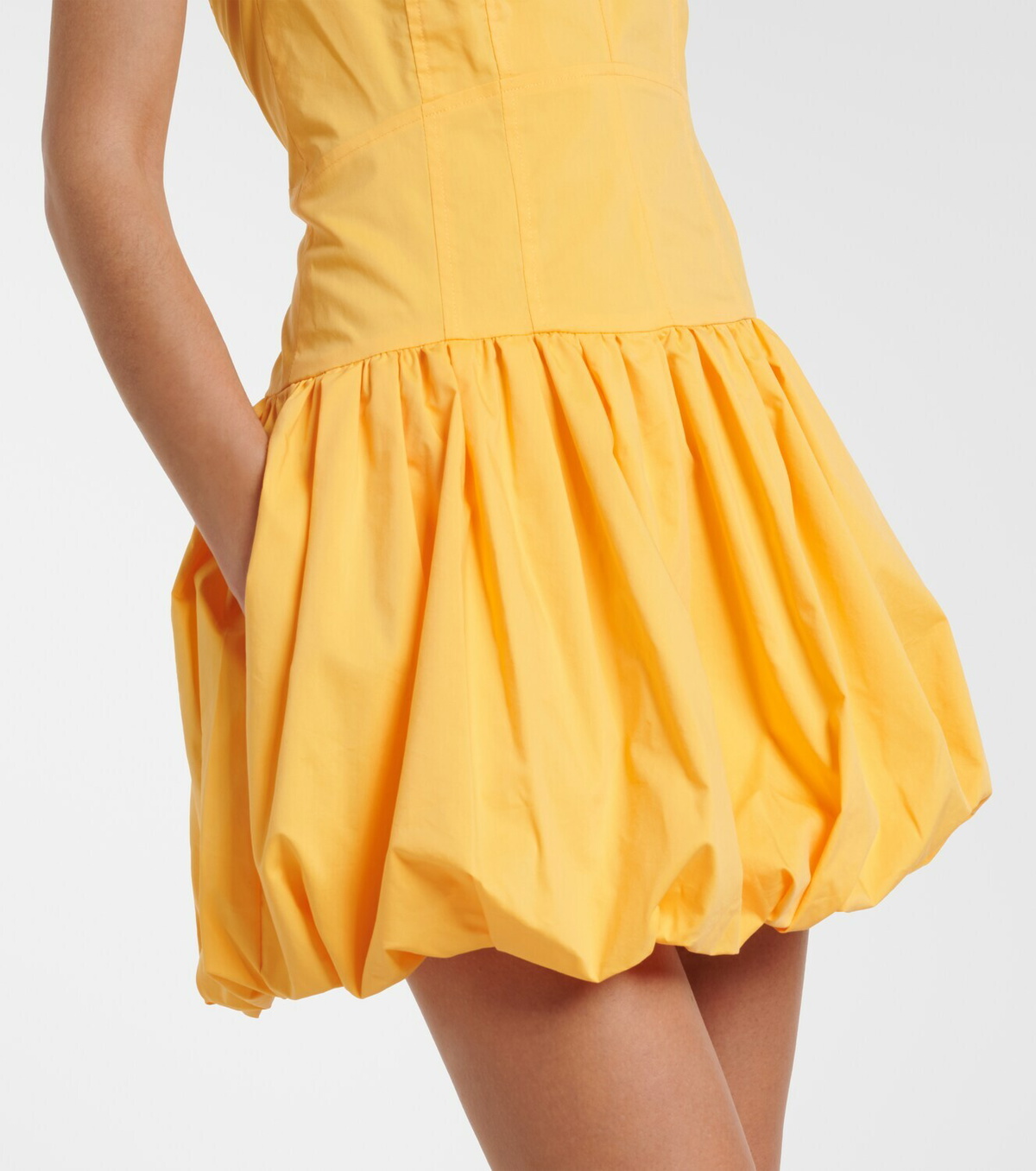 Simkhai Brooke gathered cotton-blend minidress