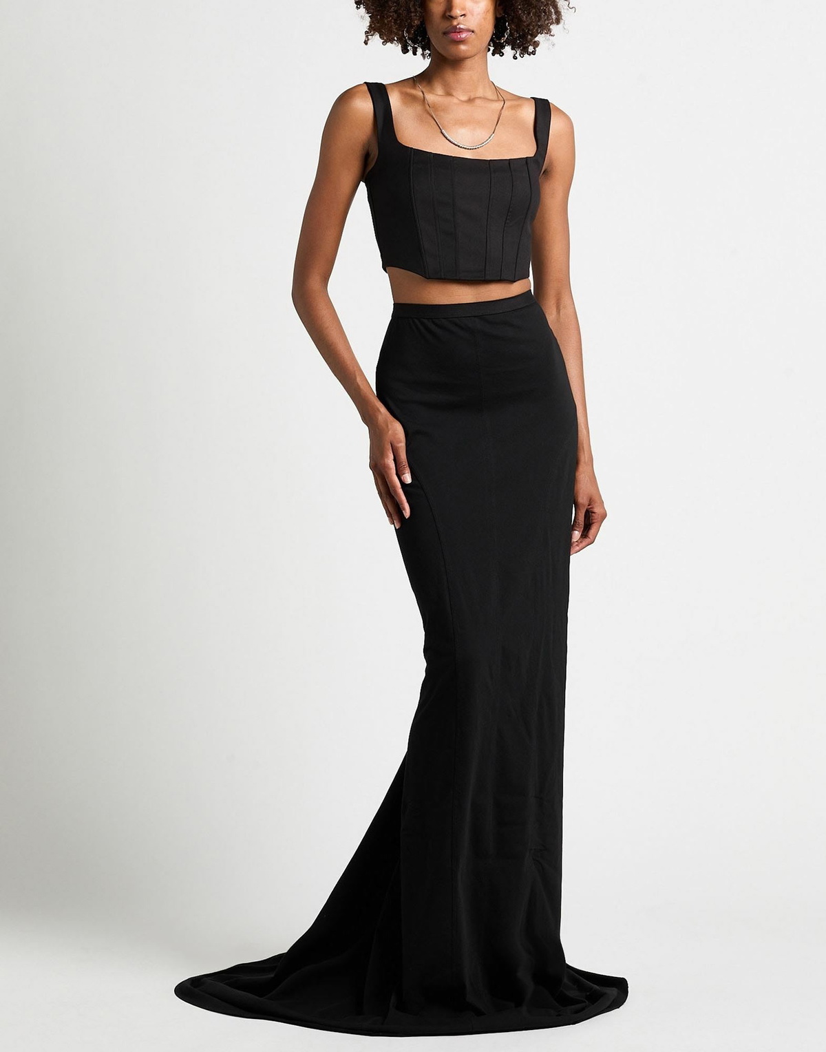 Rick Owens Womens Maxi skirt in Black
