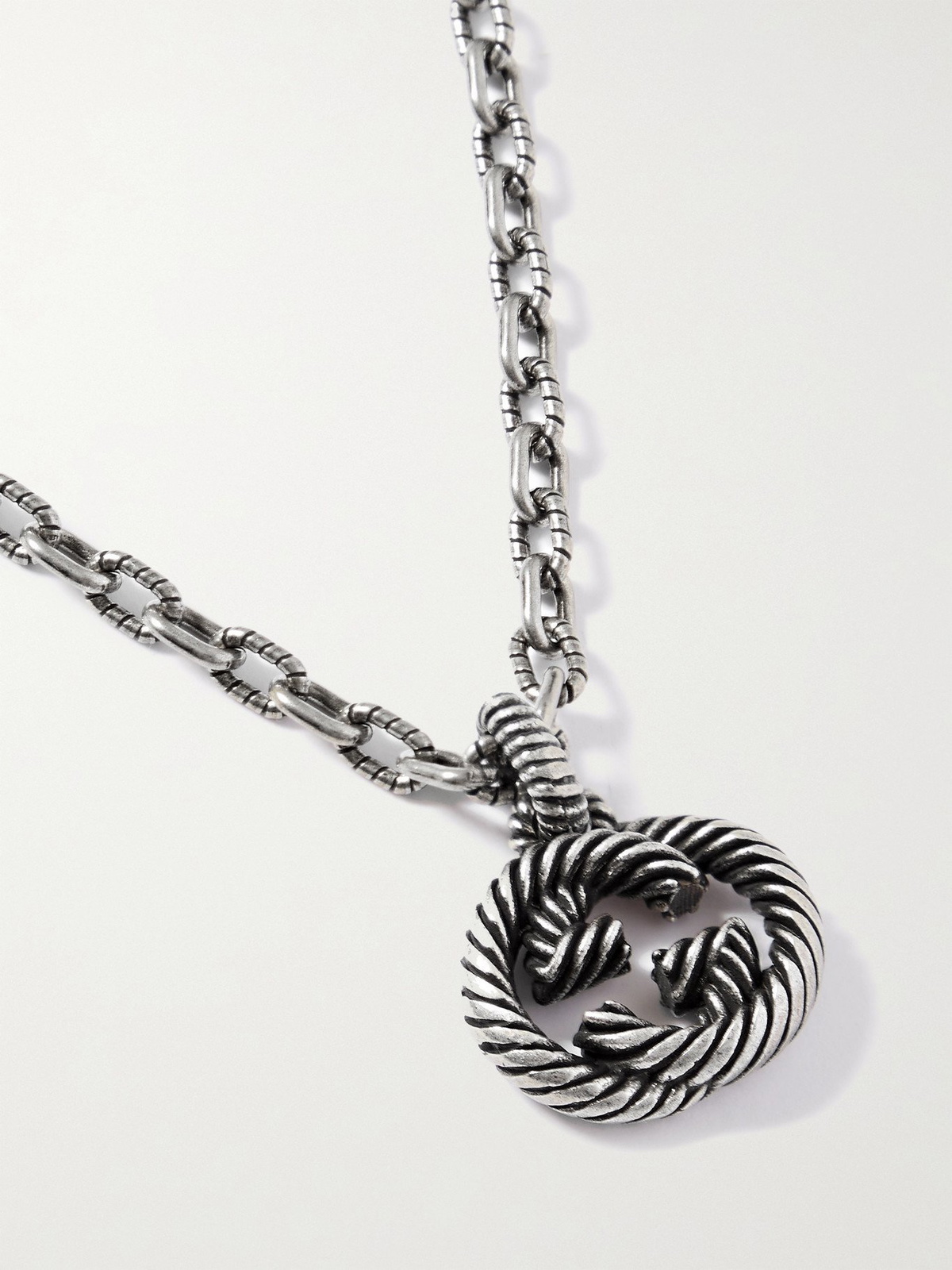 GUCCI Burnished Sterling Silver Necklace Gucci