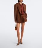Blazé Milano Tinker checked virgin wool shorts