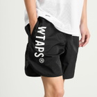 WTAPS Men's Nylon Logo Shorts in Black
