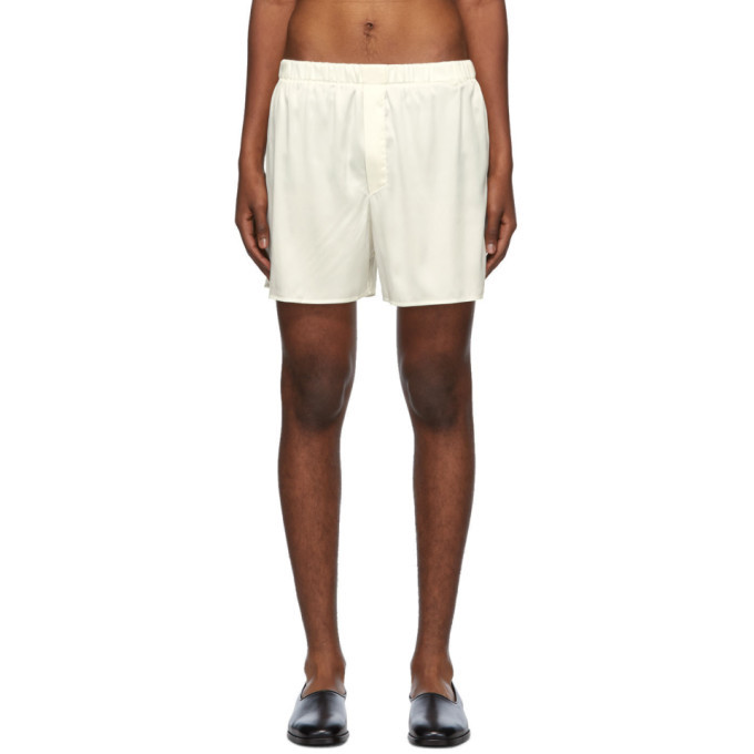 Ludovic de Saint Sernin Off-White Silk Boxer Shorts Ludovic