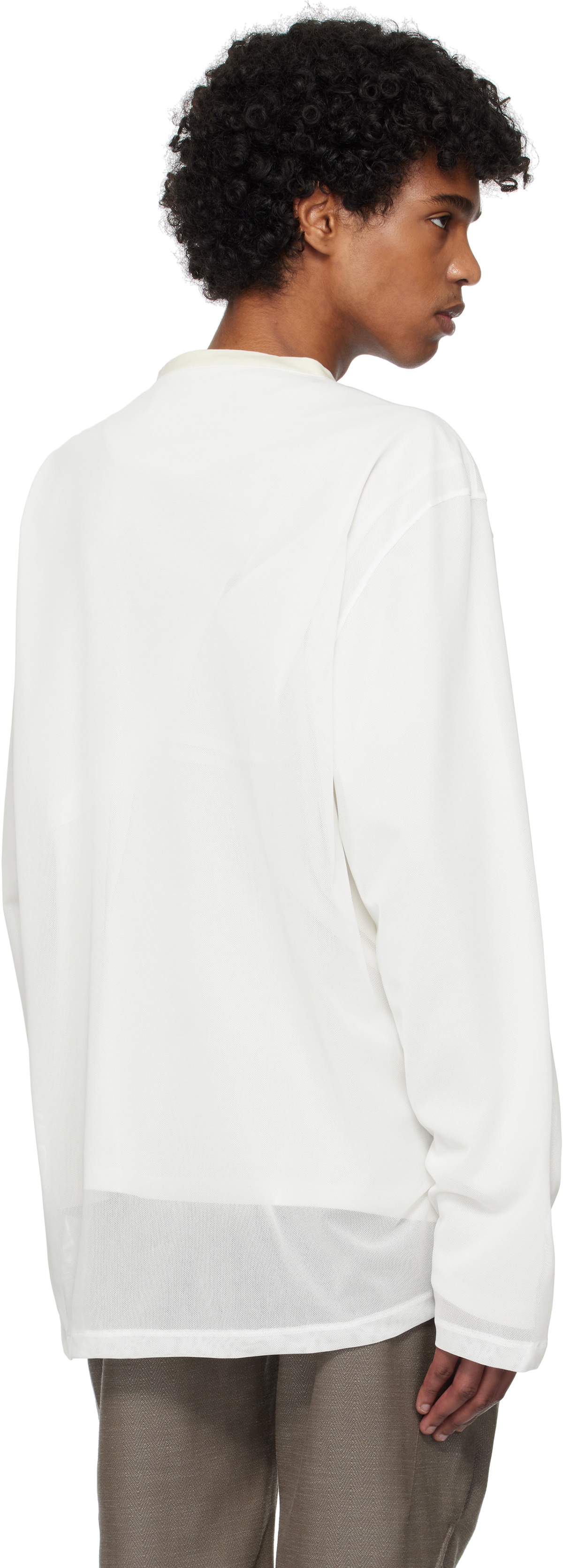 Kiko Kostadinov Off-White & White Inex Mesh T-shirt