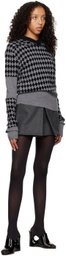 Maximilian Davis Black & Gray Harlequin Hoodie