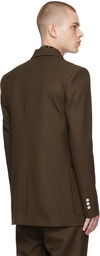 Balmain Brown Double-Breasted Blazer